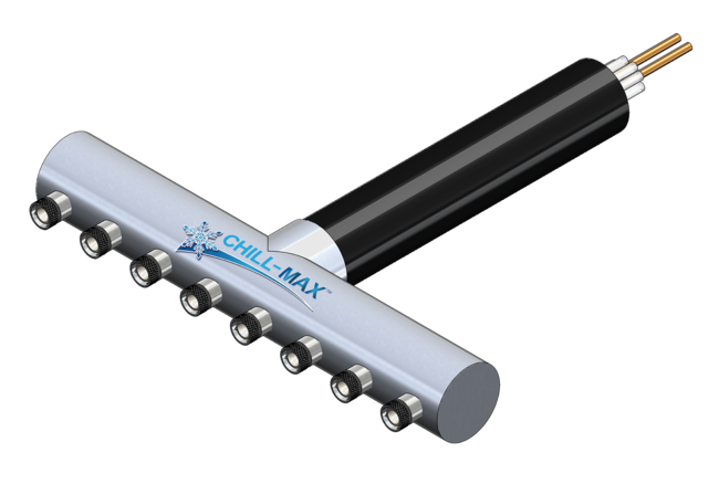 CSTM 8T(3"OC/3"D)WALL MT-CTR BK SS X CARTRIDGE-GLYCOL COOLED