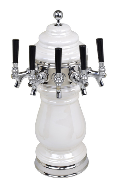 5T PEARL WHT TWR W/CHROME RING AIR-NO TAPS