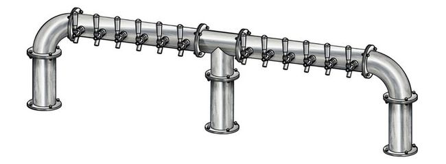 12 TAP(4"OC)BRUSHED SS LIONS GATE 3P CH-MX CLD