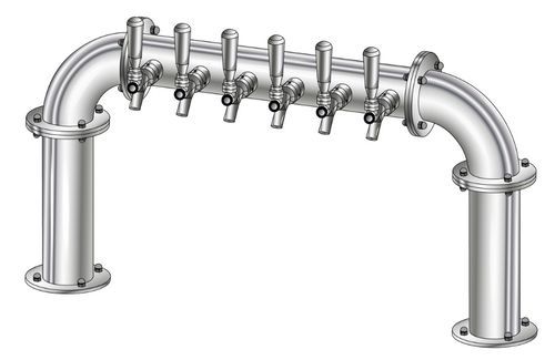 6 TAP 3" DIA. POLISHED SS BRIDGE TOWER AIR COOLED