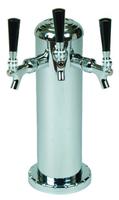 3 TAP POLISHED SS 4" DIA. COLUMN TOWER AIR COOLED