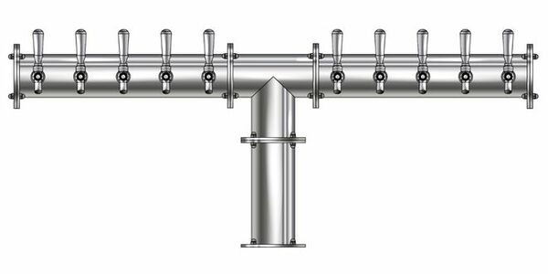 10 TAP(4"OC)POLISHED SS CONDOR "T" CH-MX CLD