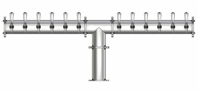 12 TAP(4"OC)POLISHED SS CONDOR "T" CH-MX AIR