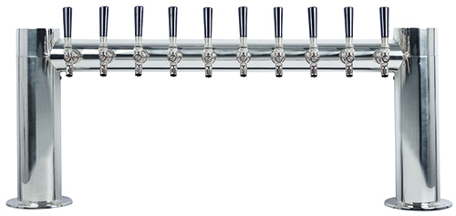 10 TAP POLISHED SS METRO-H TOWER AIR COOLED-NO TAPS