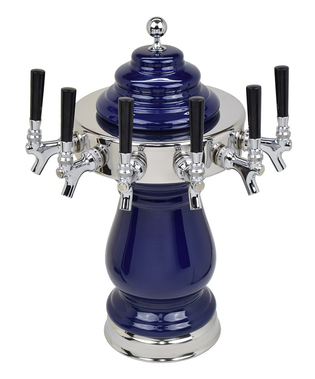 6T COBALT BLUE TWR W/CHROME RING AIR-NO TAPS