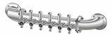 6 TAP POLISHED SS RAIL WALL MT TOWER CLD