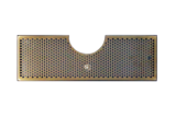 24" x 8" (6"c/o)BRUSHED SS-PVD BRASS DRIP TRAY WITH DRAIN