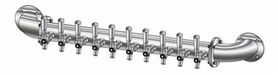 10 TAP POLISHED SS RAIL WALL MT TOWER CLD