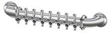 8 TAP POLISHED SS RAIL WALL MT TOWER AIR