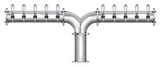 10 TAP(4"OC)POLISHED SS ALBATROSS CH-MX AIR