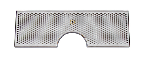 30" x 8"(6"c/o)BRUSHED SS-PVD-BRASS DRIP TRAY WITH DRAIN