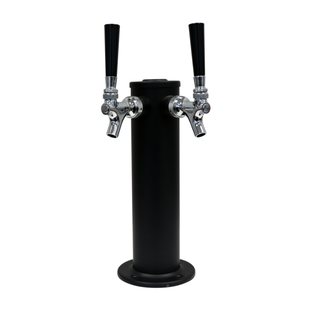 2T(304SS) MATTE BLK 3" CLMN TWR AIR W/PVD [NO TAPS]