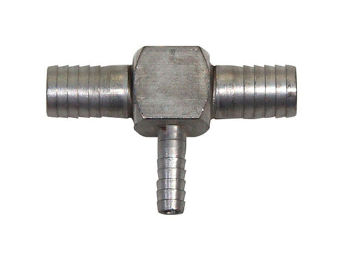 SS 1/2"(2) x 1/4" BARB "T"