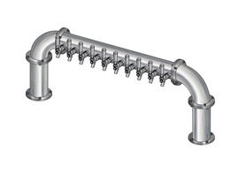 10 TAP(3"OC)BRUSHED SS LIONS GATE "U" CH-MX AIR