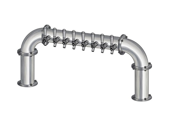 8 TAP(3"OC)BRUSHED SS LIONS GATE "U" CH-MX CLD