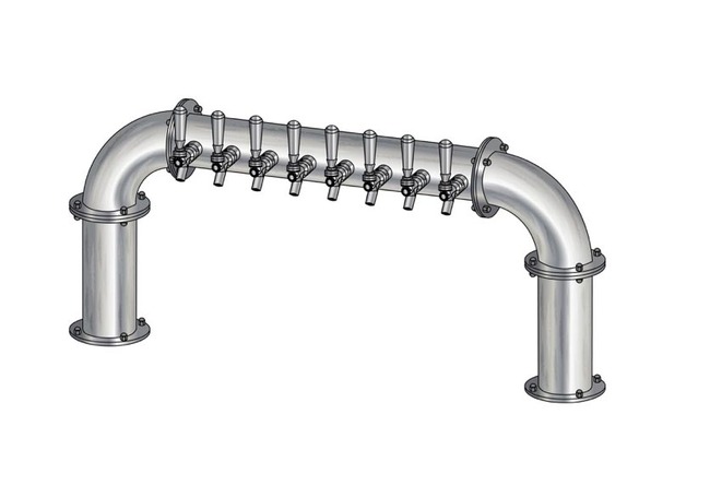 8 TAP(3"OC)BRUSHED SS LIONS GATE "U" CH-MX CLD