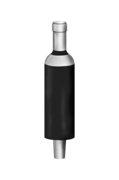 BLACK "RED WINE" BOTTLE  TAP HANDLE