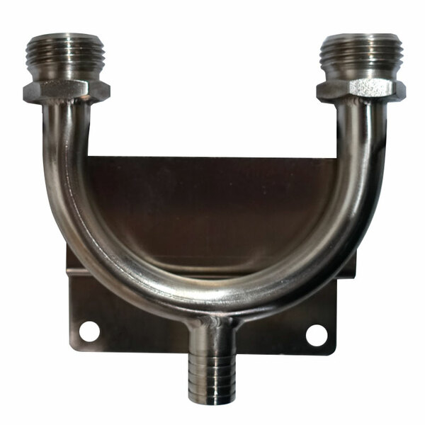 SS 1/2" BARB TO BEER THREAD U-BEND WALL BRACKET