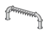 10 TAP(3"OC)BRUSHED SS LIONS GATE "U" CH-MX CLD