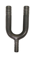 SS 3/8" BARB "U" BEND WITH 1/4" BARB STEM