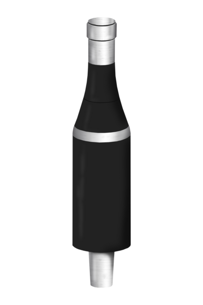 BLK - WHITE WINE BOTTLE (CHR) TAP HANDLE