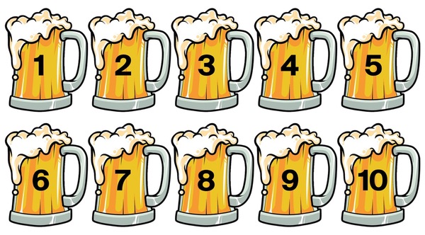 BEER MUG LAMINATED LINE # TAG (1-10)