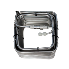 120' SQ 304SS COIL & SS FLOW CONTROL-9-1/4"H x 9-3/4"W