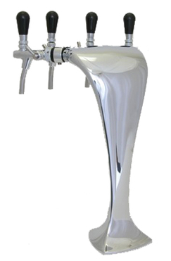 4 TAP CHROME COBRA TOWER GLYCOL COOLED