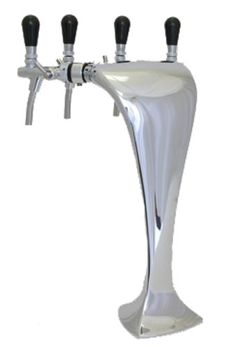 4 TAP CHROME COBRA TOWER GLYCOL COOLED