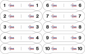 CBS ID-A-TUBE with LINE # (1-10)