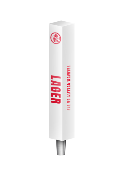 BR-2S 4CP WHT BATON (CHR) TAP HANDLE