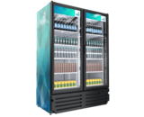 BR. VRD-43 UPRIGHT DOUBLE GLASS DOOR COOLER