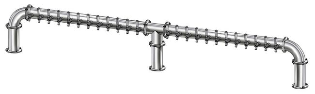 24 TAP(4"OC)CANDY COPPER 3P LIONS GATE "U" GLYCOL COOLED