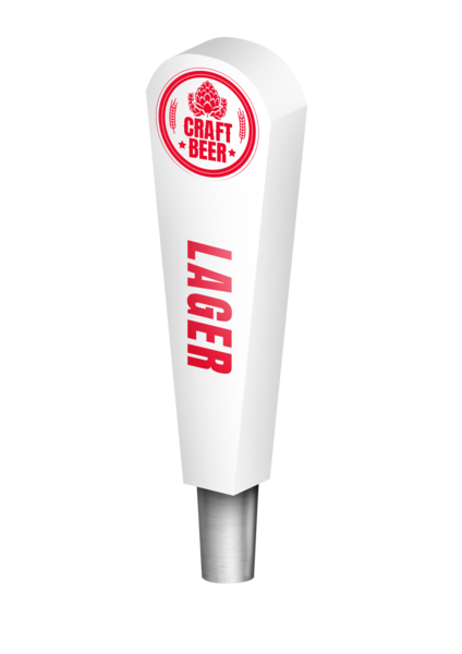 BR-2S 4CP WHITE T-BIRD (CHR) TAP HANDLE