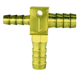 BRASS CHECK VALVE 1/4" x 3/8"(2) BARB "T"