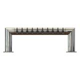 10 TAP BRUSHED SS PASS-THRU TOWER GLYCOL COOLED