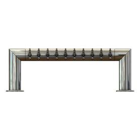 10 TAP BRUSHED SS PASS-THRU TOWER GLYCOL COOLED
