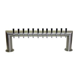 12 TAP BRUSHED SS PASS-THRU TOWER GLYCOL COOLED