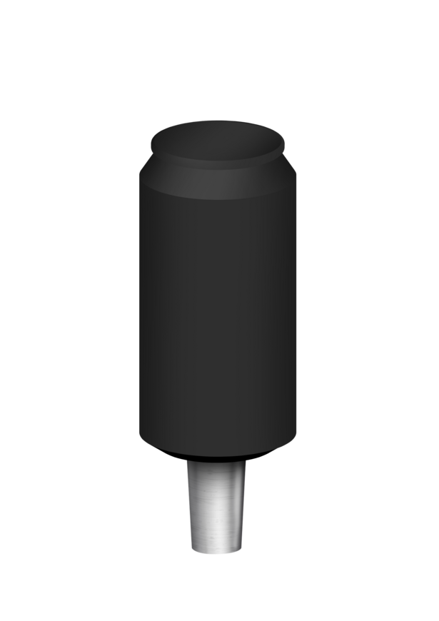 BLK BEER CAN (CHR) TAP HANDLE