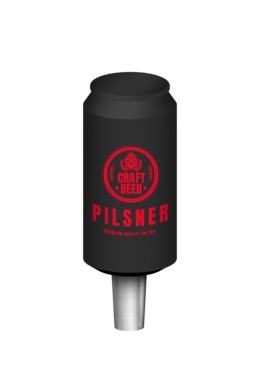 BR VINYL WRAP BLK BEER CAN (CHR) TAP HANDLE