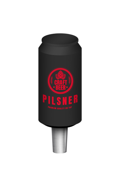 BR VINYL WRAP BLK BEER CAN (CHR) TAP HANDLE