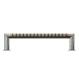 16 TAP  BRUSHED SS PASS-THRU TOWER GLYCOL COOLED