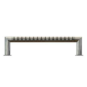 16 TAP  BRUSHED SS PASS-THRU TOWER GLYCOL COOLED