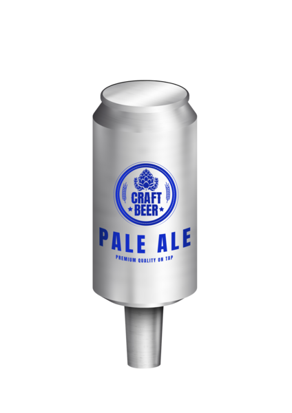 BR VINYL WRAP SILVER BEER CAN (CHR) TAP HANDLE