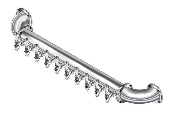 10 TAP(3"OC)POLISHED SS LIONS GATE WM CH-MX CLD