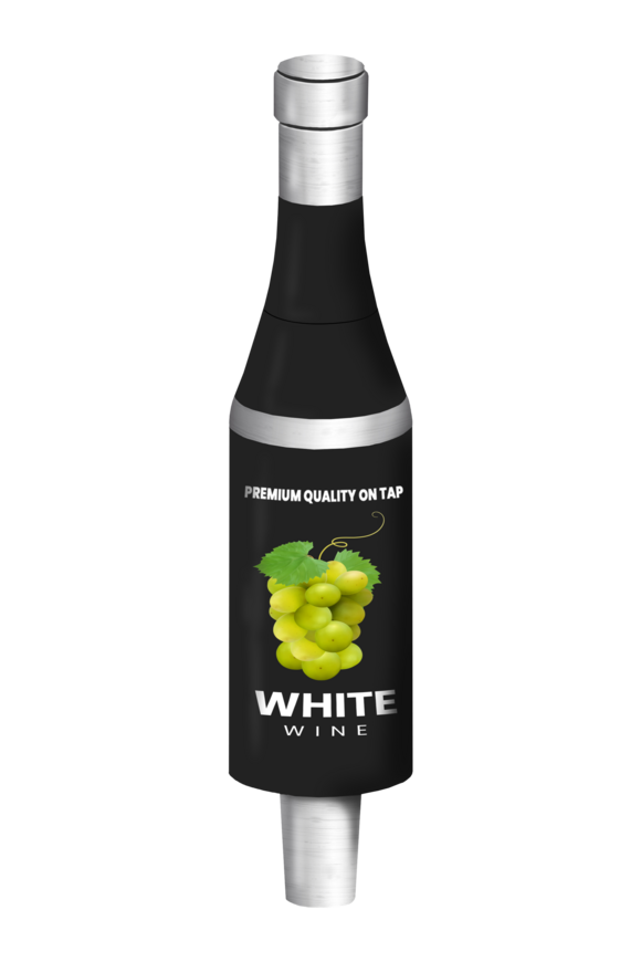 BR-2S 4CP BLK - WHITE WINE BTL (CHR) TAP HANDLE