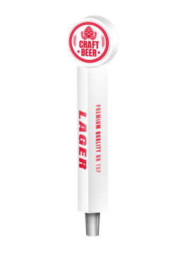 BR-6S 4CP WHITE HOPHEAD TAP HANDLE