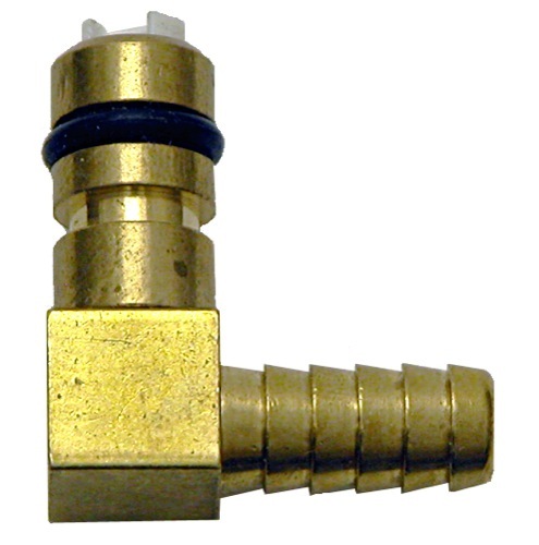 FJ BRASS 1/4" BARB "L" GAS FITTING