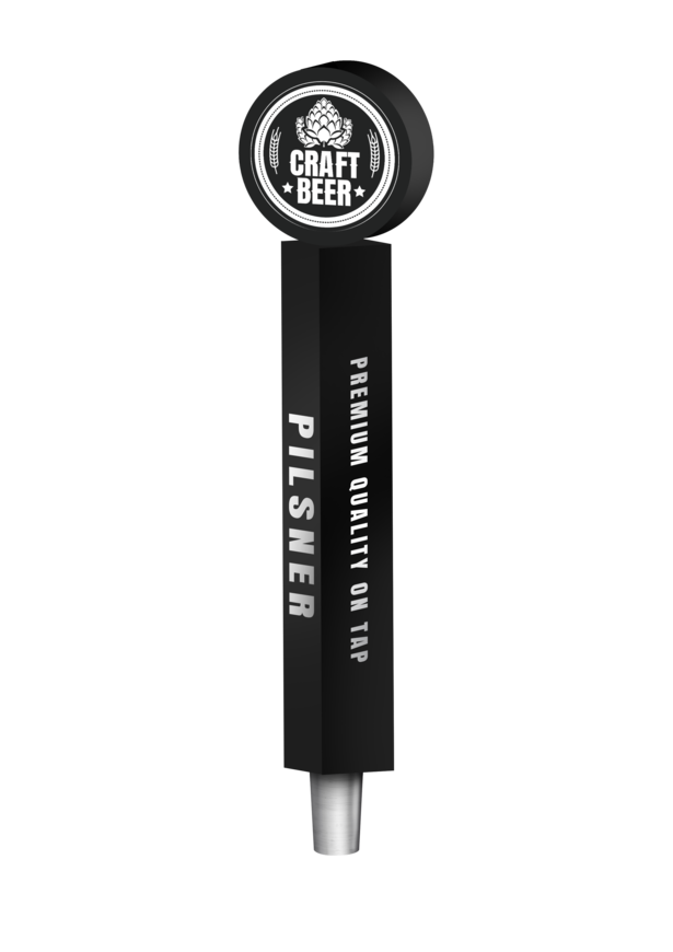 BR-6S 4CP BLK HOPHEAD (CHR) TAP HANDLE