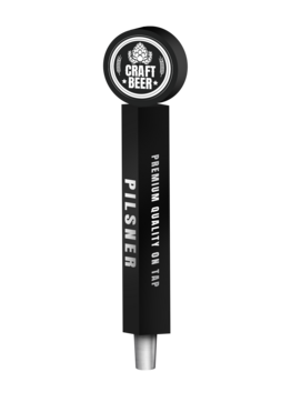 BR-6S 4CP BLK HOPHEAD (CHR) TAP HANDLE